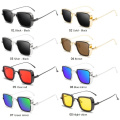 2021 New Vintage Steampunk Sunglasses Men Women Retro Metal Square Men's Sun Glasses Male Trendy Brand Shades For Men UV400