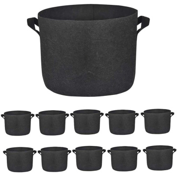 10 Pack 10 Gallon Grow Bags Nonwoven Thick Fabric Pot Bag Plant Grow Containers for Indoor & Outdoor Planting