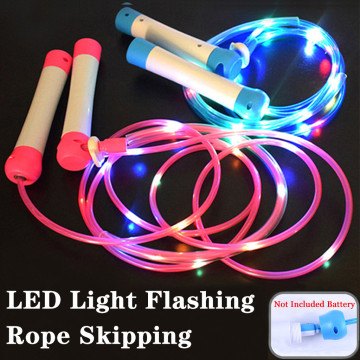 Children's Led Light Flashing Jump Rope Adjustable Skipping Rope Kids Sport Training Speed Jumping Rope Exercise Equipment