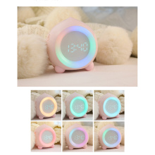 Digital Kids Child Smart Alarm Clock 7 Colors Changing Bedroom Student Wake Up Digital Display Table Clock For Daily Wake Up