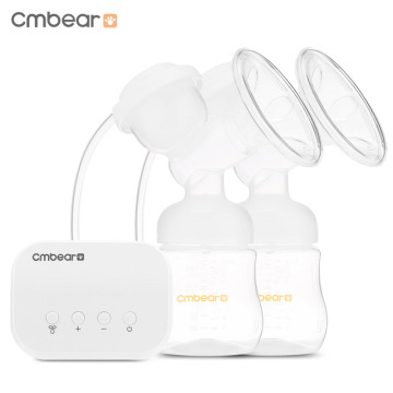 Cmbear Double Electric Breast Pump USB BPA Free With Milk Bottle Baby Breast Feeding Massage Milking Machine Nipple Suction