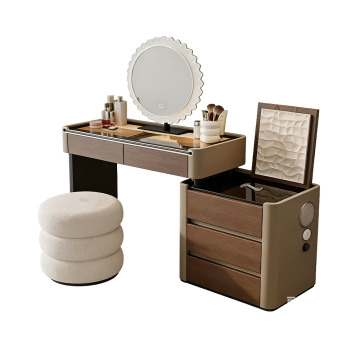 YK-10 Walnut White Vanity Set