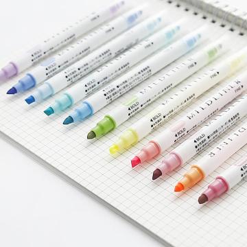 12 Pcs/set Double Head Mildliner Highlighters Pen Art Marker Drawing Marker Highlighter Watercolor Fluorescent Pen For Student