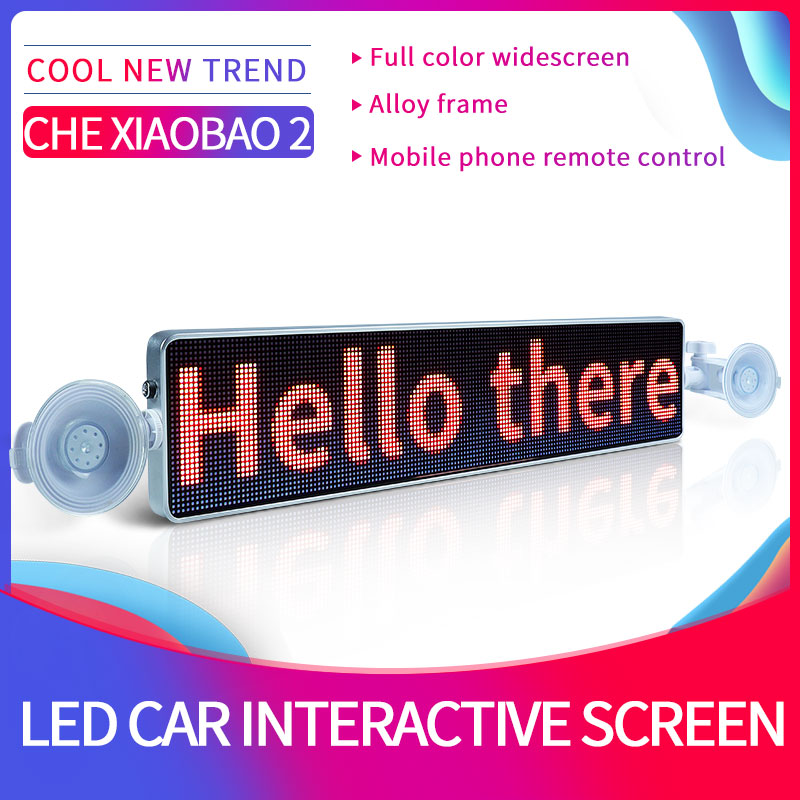 2020 WIFI programmable car LED display 12V mobile phone APP control car back window LED screen truck scrolling LED message sign