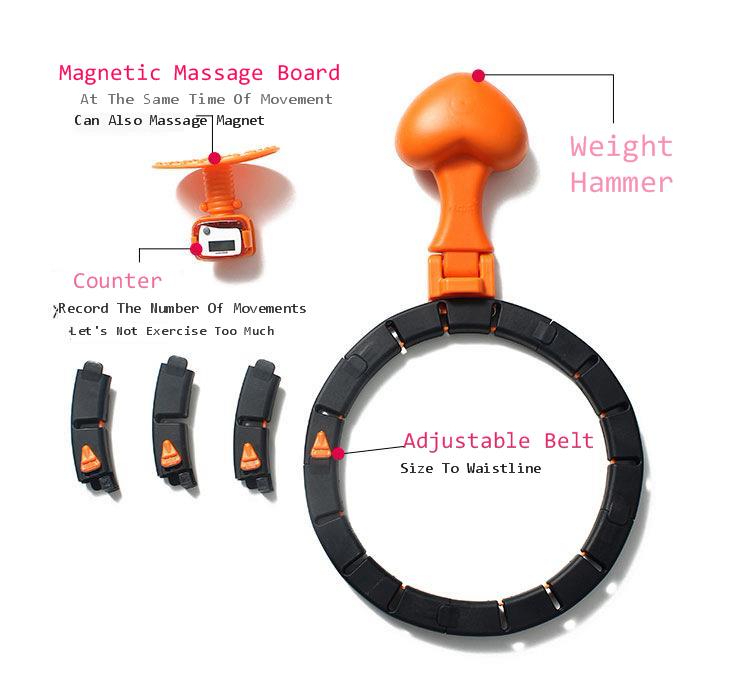 2021 Smart Counting Fitness Sport Hoop Not Fall Adjustable Sport Hoops Gymnastic Hoop Thin Waist Gym Fitness Circle Sport