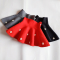 Baby Girl Clothes Solid Tutu Kids Knitted Skirt Children School Girl Skirts Red grey and black Fashion Winter for 2-10 Year old