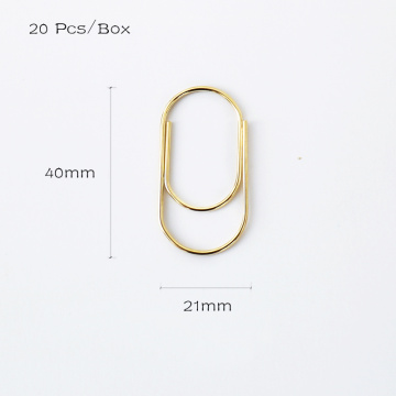 TUTU 20pcs/box 40x20mm large size paper clips metal clip factory supply clips wide paper clips school accessories H0346