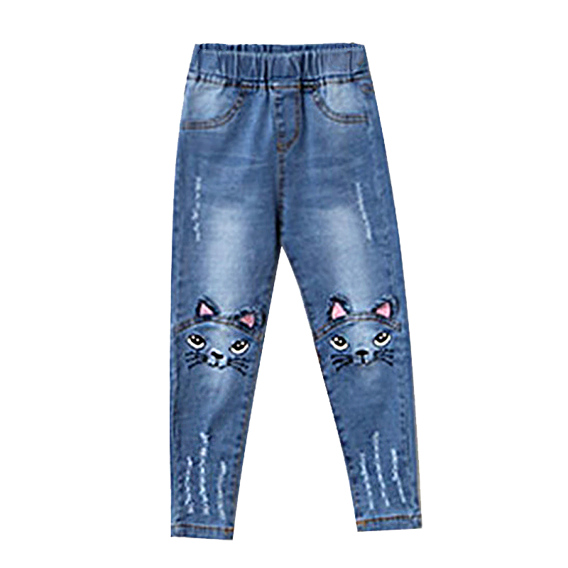 Melario Kids Jeans New Spring Fashion Baby Girl Jeans Bow-knot Split Trousers for Girls Cute Children Pants