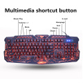 ZUOYA Gaming Keyboard Russian/English LED 3-Color M200 Breathing Backlit USB Wired Colorful Waterproof Game Keyboard