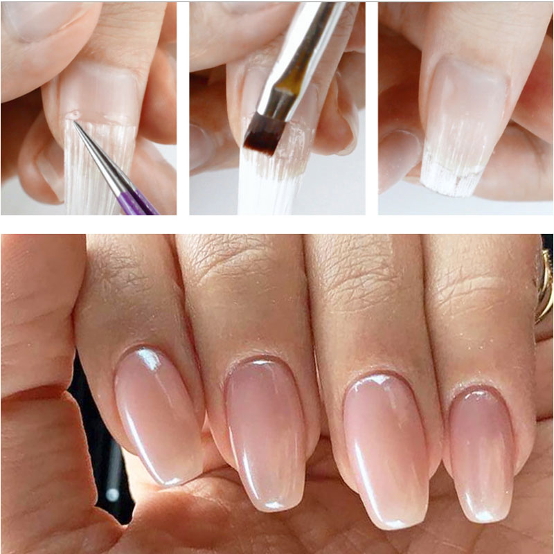 NEW fiberglass nails fiberglass nail salon extension glass fiber silk fiber glass nails art equipment tool set nail form Acrylic
