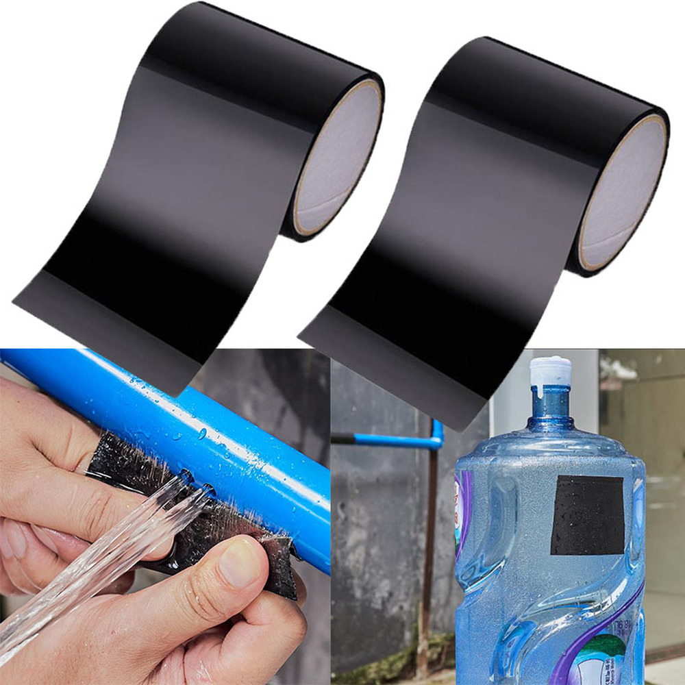 Super Strong Fiber Tape High Viscosity Black Waterproof Tape Trapping Strong Tape Cover Plugging Paste For Family Water Pipe