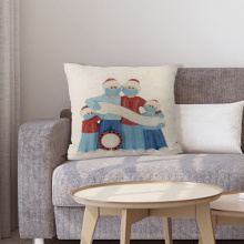 Sofa Bed Throw Pillow Case Christmas Pillowcase Set Christmas Cushion Cover Decor for Household Bedroom Decoration