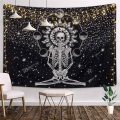 Wall-mounted Human Skeleton Blanket Tree of Life Sacred Bodhi Tapestry Skeleton Picnic Beach Living Room Tapestry