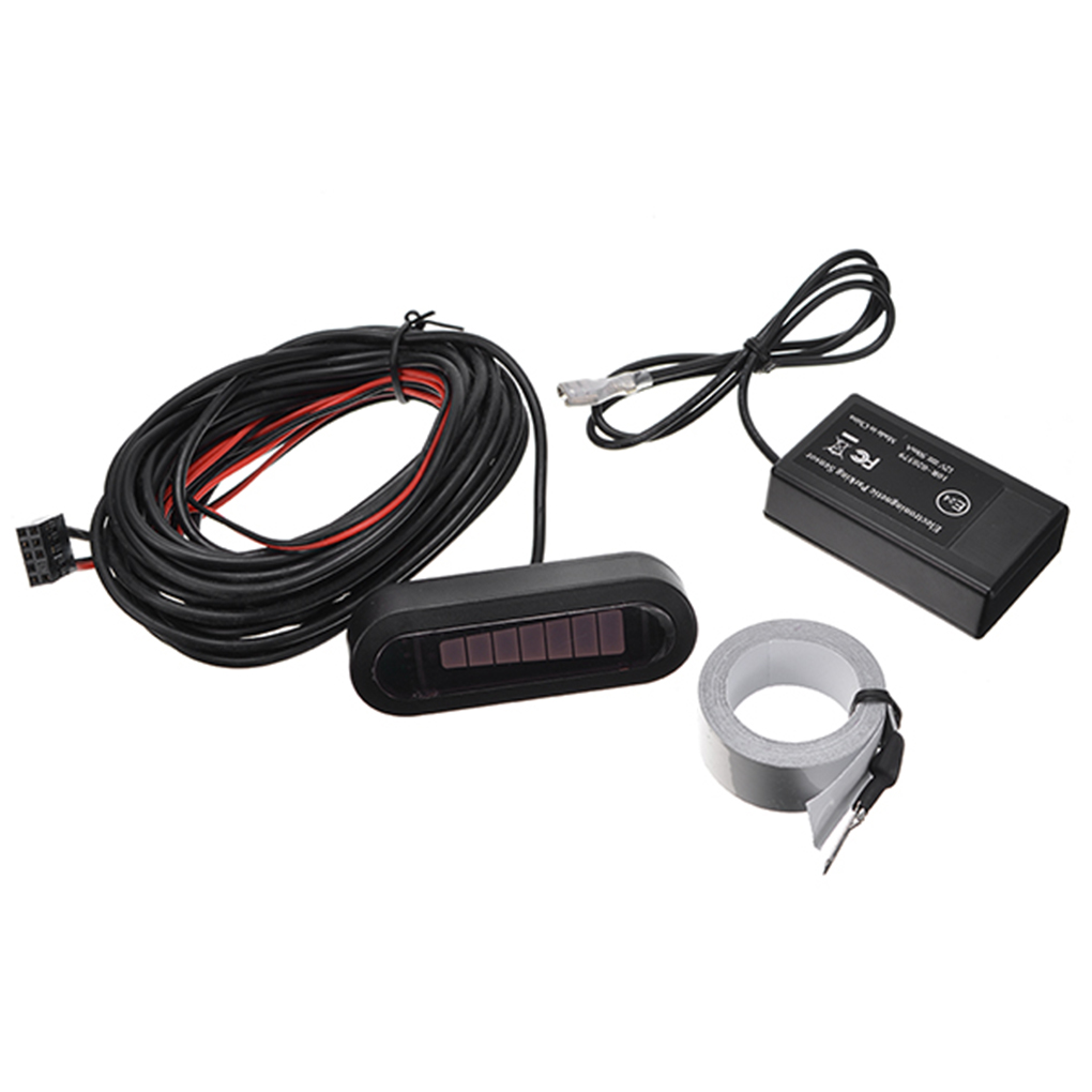 Auto LED Electromagnetic Car Parking Sensor Reversing Reverse Backup Sensor System Alarm Car Accessory Set