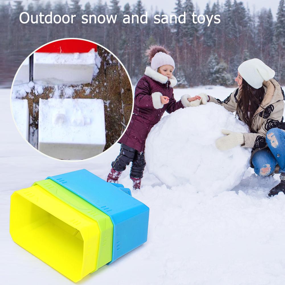 Funny Outdoor Winter Plastic Snow Sand Snow Block Mold Castle Foundation Brick Maker Mould Children Playing Accessory