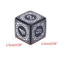 10Pcs D6 Polyhedral Dice Square Edged Numbers 6 Sided Dices Beads Table Board Game for Bar Club Party