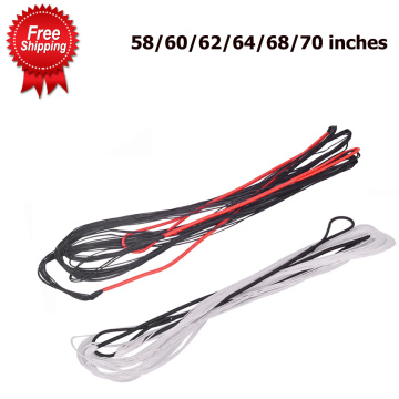 58/60/62/64/66/68/70 Inches Bow String Length Bow Accessory for Straight Bow Archery Hunting Shooting