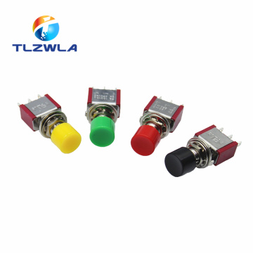 100Pcs 3Pin C-NO-NC 6mm Mini Momentary Automatic return Push Button Switch ON-(ON) 2A 250VAC/5A 120VAC Toggle Switches