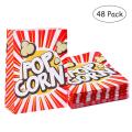 TOYMYTOY 48pcs Non-Toxic Durable Paper Bags Pop Wrappers Popcorn Boxes Candy Bags Party Favor Box For KTV Theaters A35
