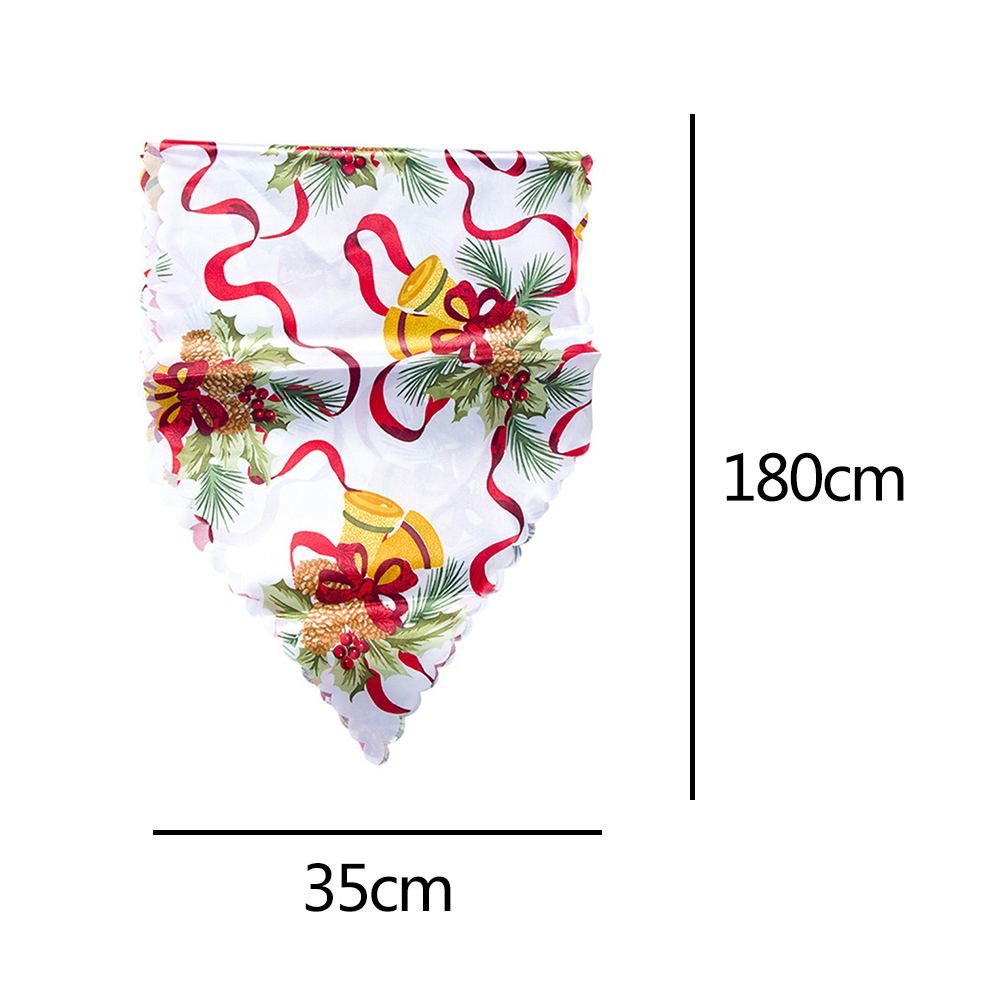 Lightweight Tablecloth Table Flag Christmas Decoration 180*35cm Polyester Christmas Printing Table Runner New Year Decorations