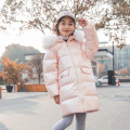 Winter Thicken Children Hooded Down Jacket for Girl Clothes Outerwear Warm Kids Snowsuit Clothing Parka real fur waterproof coat