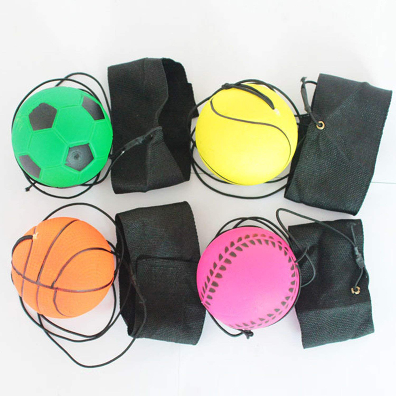 1Pc Return Sponge Rubber Hand Ball Game Exercises Bouncing Elastic Sport On Nylon String Children Kids Outdoor Toy Ball