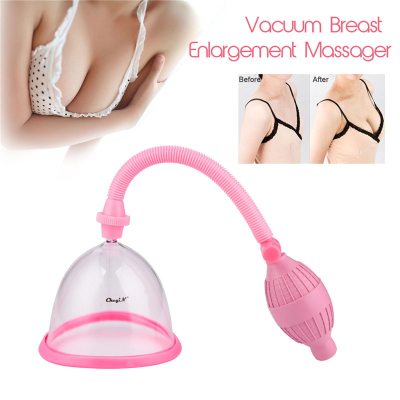 Negative Pressure Vacuum Breast Enhancer Manual Women Breast Enlarge Suction Cup Silicone Chest Breast Massager Enlargement Pump