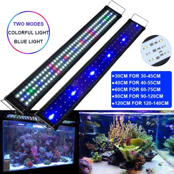 LED Aquarium Light Multi-Color Full Spectrum 30-120cm Super Slim Fish Tank Aquatic Plant Marine Grow Lighting Lamp EU Plug