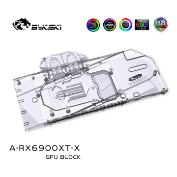 Bykski 6900 6800 GPU Water Cooling Block, Full Cover Cooler For AMD Founder Edition Radeon RX 6900 6800 XT, A-RX6900XT-X