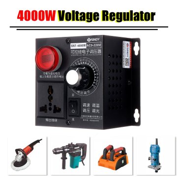 AC 0V-220V 4000W High Power Silicon Electronics Voltage Regulator Machinery Electric Variable Speed Controller