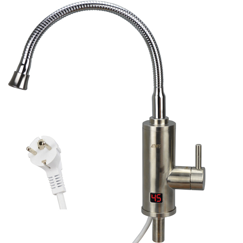 Newest Stainless Steel 220v 3000w Water Heater Faucet Kitchen Electric Water Heating Tap Instant Hot Faucet Heaters
