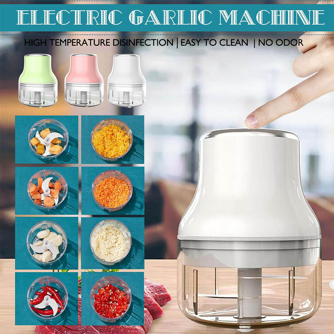 New 100ML/250ML/500ML Electric Garlic Masher Garlic Masher Food Supplement Machine Cooking Device Artifact Kitchen Gadget Hot