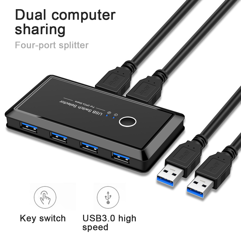 2020 new witch USB 3.0 Selector Switch 2 PCs Share 4 USB 3.0 Devices for Keyboard and Mouse Scanner Printer Kvm Switch Hub