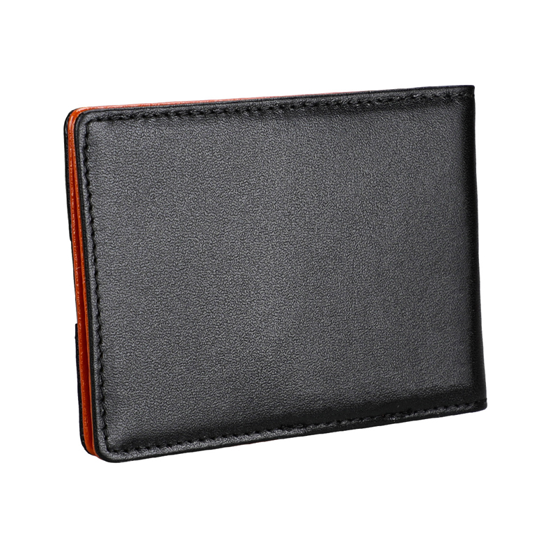 2020 New Top Quality Wallet Men Money Clip Mini Wallets Male Vintage Style Hasp Purse Genuine Leather Card Holers with Clamp