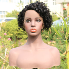 Free wig samples women cheap thin part pixie wigs human hair 100 raw indian short curly t part lace weavons and wigs