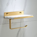 Bathroom Paper Holder Gold and White Marble Bathroom Paper Roll Holder Tissue Holder Box Rack Toilet Paper Holder Tissue Boxes