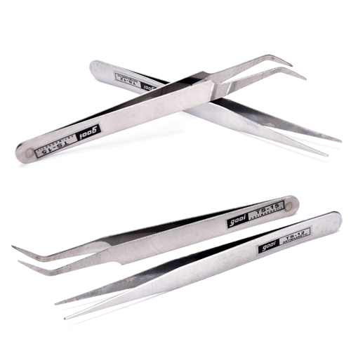 2Pcs/set Stainless Steel Women Lady Hair Removal Eyebrow Tweezer Beauty Makeup Tools