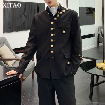 XITAO Black Loose Blazer Women Fashion Single Breasted Streetwear All Match 2020 New Autumn Full Sleeve Women Clothes ZP2919