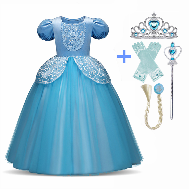 Girls Dress Princess Dress for Girls Queen Cosplay Halloween Party Dress up Birthday Costume Childen Clothing Vestidos