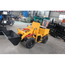 Electric front end loader for garden tractor