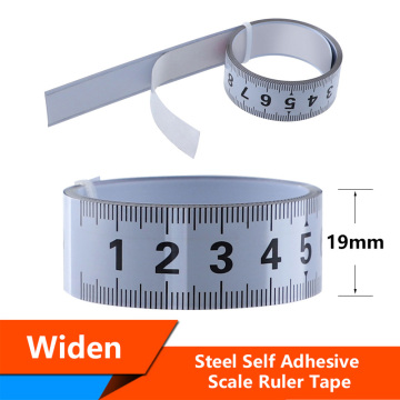 Miter Track Tape Measure Width 19mm Steel Self Adhesive Scale Ruler for T-track Router Table Woodworking Workbench Measuring
