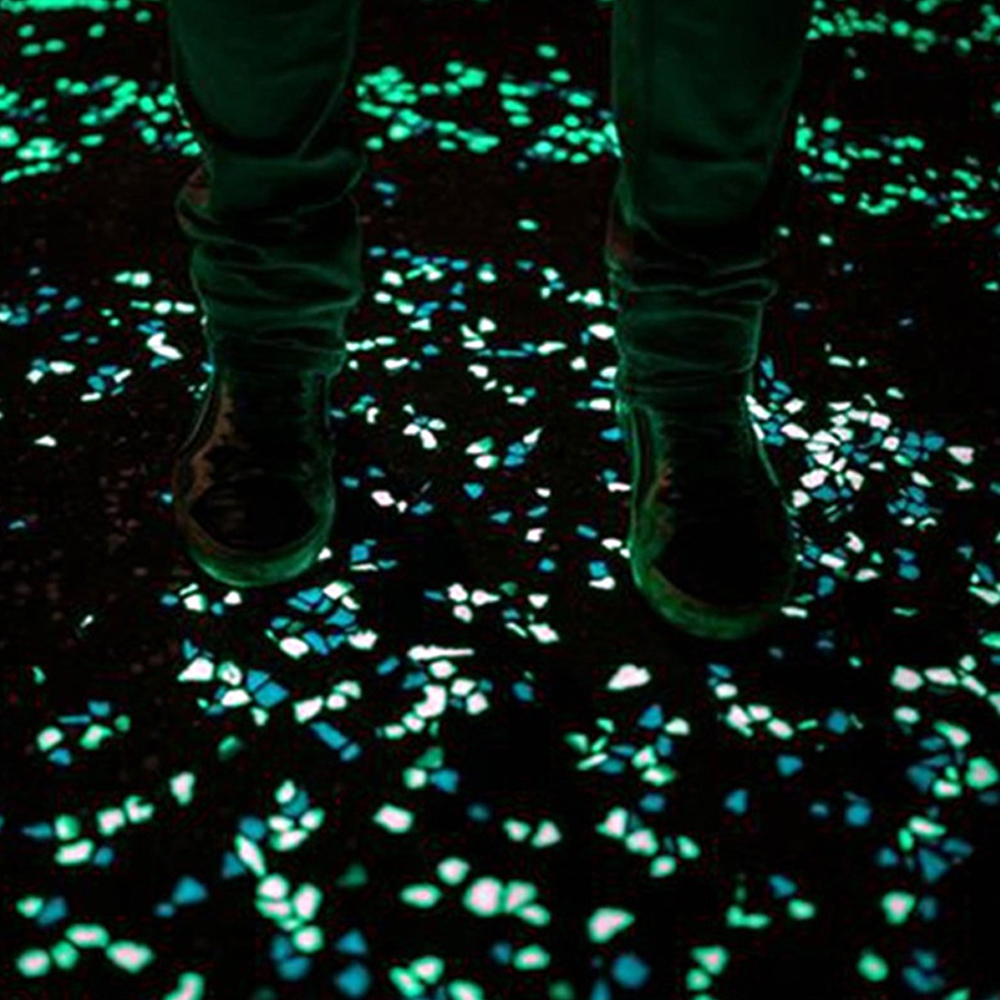 50pcs Glow in the Dark Garden Pebbles for Walkways Aquarium Path Patio Lawn Garden Yard Decor Plants Luminous Stones
