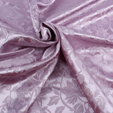 Retro Lotus Flower Polyester Brocade Jacquard Fabric 150cm wide