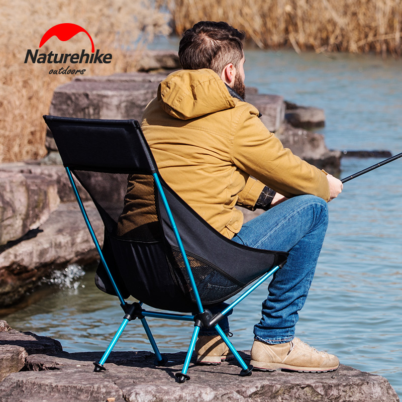 Naturehike Fishing Chair Portable folding Chair Camping Hiking Gardening Barbecue backrest chair Folding Stool