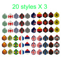 60Pcs Mixed Style Dart Flights Set Darts Accessory Darts Wing Tail Nation Flag Dart Flights Set