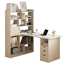 Modern Wood Corner Workstation for Small Space