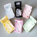 NEW Mini Solid Colored Contact Lens Case with Mirror Fresh Beauty Lens Case Contact Lens Storage Box Lovely Travel Kit Women 35g
