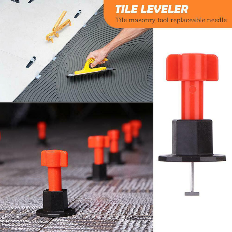101 Pcs Reusable Anti-Lippage Tile Leveling System Locator Spacers Plier Flooring Tool Accessory Ceramic Floor Construction