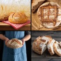 Big deal 25cm 10 inch Oval Bread Proofing Basket Sourdough Proving Linen Liner + Bread Cutter +Bread Lame + Bread Brush for Prof