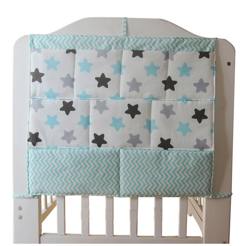 Rooms Nursery Hanging Storage Bag Cartoon Baby Cot Bed Crib Organizer Toy Diaper Pocket for Newborn Crib Bedding Set